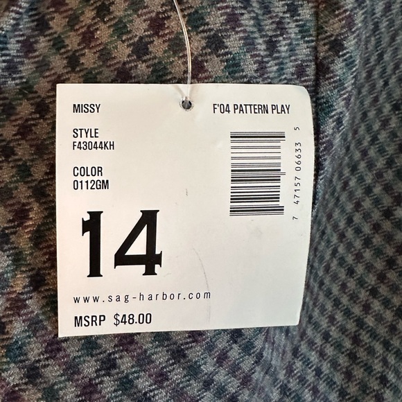 Sag Harbor wool blend A-line midi skirt. Size 14 - Picture 7 of 8